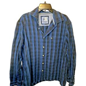 Z3 RelaxedLong Sleeve Blue/Black Plaid Shirt Size XL